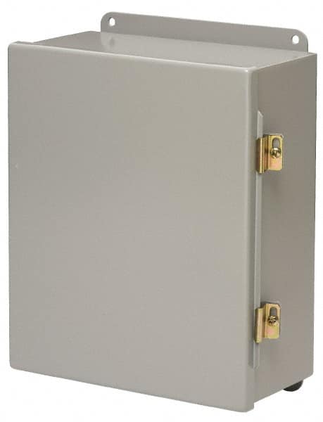 Cooper B-Line - Steel Standard Enclosure Hinge Flat Cover - NEMA 12, 13, 12" Wide x 14" High x 6" Deep, Dirt-tight & Dust-tight - Americas Tooling