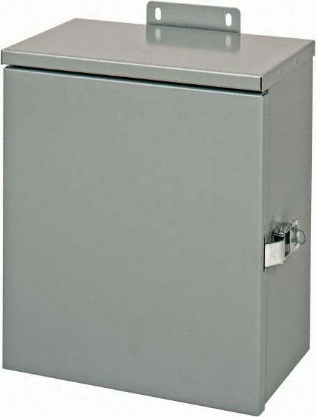 Cooper B-Line - Steel Junction Box Enclosure Hinge Flat Cover - NEMA 3R, 10" Wide x 12" High x 6" Deep, Rainproof - Americas Tooling