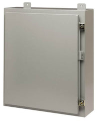 Cooper B-Line - Steel Standard Enclosure Hinge Flat Cover - NEMA 12, 13, 20" Wide x 20" High x 8" Deep, Dirt-tight & Dust-tight - Americas Tooling