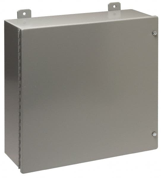 Cooper B-Line - Steel Standard Enclosure Hinge Flat Cover - NEMA 12, 13, 20" Wide x 24" High x 7" Deep, Dirt-tight & Dust-tight - Americas Tooling