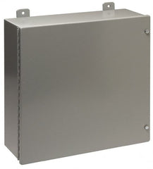 Cooper B-Line - Steel Standard Enclosure Hinge Flat Cover - NEMA 12, 13, 20" Wide x 20" High x 7" Deep, Dirt-tight & Dust-tight - Americas Tooling