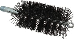 Schaefer Brush - 5" Brush Length, 2-1/2" Diam, Nylon Single Stem, Single Spiral Tube Brush - 7-1/4" Long, Nylon, 1/4" NPSM Male Connection - Americas Tooling