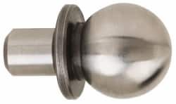 Gibraltar - 1/2" Ball Diam, 1/4" Shank Diam, Steel Inspection Tooling Ball - Thread Shank, 5/8" Ball Center to Shank Bottom, 5/16" Ball Center to Shoulder Bottom, with Shoulder - Americas Tooling