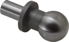 Gibraltar - 12mm Ball Diam, 6mm Shank Diam, Steel Inspection Tooling Ball - Thread Shank, 22mm Ball Center to Shank Bottom, 12mm Ball Center to Shoulder Bottom, with Shoulder - Americas Tooling