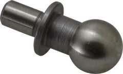 Gibraltar - 12mm Ball Diam, 6mm Shank Diam, Steel Inspection Tooling Ball - Thread Shank, 22mm Ball Center to Shank Bottom, 12mm Ball Center to Shoulder Bottom, with Shoulder - Americas Tooling