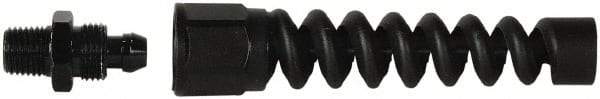 Legacy - Black Anodized Aluminum Air Hose End Fitting & Air Hose Bend Restrictor - 1/4 MNPT - Americas Tooling