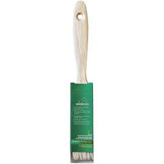 Krylon - 7/16" Flat White China Bristle Trim Brush - 1" Bristle Length, 2-1/4" Wood Beavertail Handle - Americas Tooling