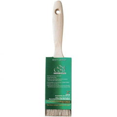 Krylon - 9/16" Flat White China Bristle Trim Brush - 2" Bristle Length, 2-3/4" Wood Beavertail Handle - Americas Tooling