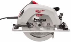 Milwaukee Tool - 15 Amps, 10-1/4" Blade Diam, 5,200 RPM, Electric Circular Saw - 120 Volts, 3.1 hp, 12' Cord Length, 5/8" Arbor Hole, Right Blade - Americas Tooling