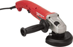 Milwaukee Tool - 5" Wheel Diam, 11,000 RPM, Corded Angle & Disc Grinder - 5/8-11 Spindle, 120 Volts, 11 Amps - Americas Tooling