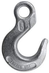 CM - 13,000 Lb Capacity, Chain Grade 43, Steel Eye Hook - 1.69" Hook Throat, 5.11" Reach, 1.28" Eye ID, 5/8" Chain Diam, 7.41" OAL, Heat Treated - Americas Tooling