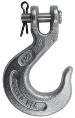 CM - 5/16 Inch Chain Diameter, Grade 43 Clevis Hook - 3,900 Lbs. Load Capacity, 0.42 Inch Inside Diameter, 0.38 Inch Pin Diameter, 0.77 Inch Hook Throat, 4.13 Inch Overall Length, 2.72 Inch Hook Width - Americas Tooling