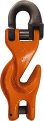 CM - 3/8 Inch Chain Diameter, Grade 100 Clevis Hook - 8,800 Lbs. Load Capacity, 1.16 Inch Inside Diameter, 0.31 Inch Pin Diameter, 0.47 Inch Hook Throat, 7.61 Inch Overall Length, 2.74 Inch Hook Width - Americas Tooling