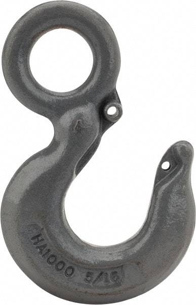 CM - Chain Grade 100, 5,700 Lbs. Load Limit Eye Rigging Hook - 1.06 Inch Hook Throat, 4.09 Inch Reach, 1.13 Inch Eye Inside Diameter, 5/16 Inch Chain Diameter, 5.63 Inch Overall Length, 1/2 Inch Eye Thickness - Americas Tooling