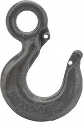 CM - Chain Grade 100, 22,600 Lbs. Load Limit Eye Rigging Hook - 1.78 Inch Hook Throat, 7.31 Inch Reach, 2 Inch Eye Inside Diameter, 5/8 Inch Chain Diameter, 10.07 Inch Overall Length, 0.94 Inch Eye Thickness - Americas Tooling