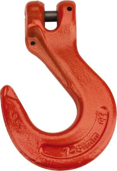 CM - 9/32 Inch Chain Diameter, Grade 100 Clevis Hook - 4,300 Lbs. Load Capacity, 0.38 Inch Inside Diameter, 0.36 Inch Pin Diameter, 0.83 Inch Hook Throat, 5.23 Inch Overall Length, 3.53 Inch Hook Width - Americas Tooling