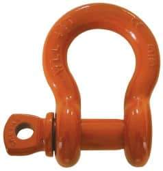 CM - 1/4 Inch Nominal Chain Size, 3/4 Ton Carbon Steel Screw Pin Anchor Shackle - 5/16 Inch Pin Diameter, 15/32 Inch Jaw Inside Wide, 3/4 Inch Inside Wide - Americas Tooling