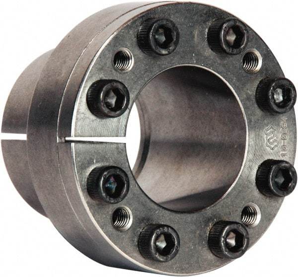 Climax Metal Products - M4 Thread, 1/4" Bore Diam, 0.551" OD, Shaft Locking Device - 3 Screws, 1,643 Lb Axial Load, 0.984" OAW, 0.394" Thrust Ring Width, 17 Ft/Lb Max Torque - Americas Tooling