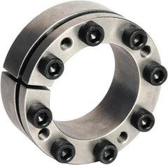 Climax Metal Products - M4 Thread, 14mm Bore Diam, 32mm OD, Shaft Locking Device - 4 Screws, 2,191 Lb Axial Load, 1.26" OAW, 0.551" Thrust Ring Width, 50 Ft/Lb Max Torque - Americas Tooling