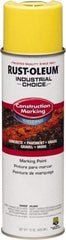 Rust-Oleum - 15 fl oz Yellow Marking Paint - Water-Based Formula - Americas Tooling