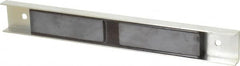 Eclipse - 30 Max Pull Force Lb, 12" Long x 1-1/2" Wide x 5/8" Thick, Rectangular Channel, Ceramic Fixture Magnet - 212°F Max Operating Temp, 0.01" Mounting Hole Diam, Stainless Steel Housing - Americas Tooling