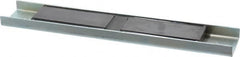 Eclipse - 45 Max Pull Force Lb, 12" Long x 2" Wide x 5/8" Thick, Rectangular Channel, Ceramic Fixture Magnet - 212°F Max Operating Temp, 0.01" Mounting Hole Diam, Stainless Steel Housing - Americas Tooling