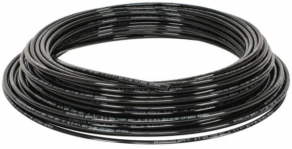 Parker - 0.18" ID x 1/4" OD, 1/32" Wall Thickness, 100' Long, Nylon Tube - Black, 425 Max psi, -60 to 200°F - Americas Tooling