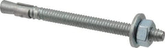 Red Head - 1/4 Inch Diameter, 1/4-20 Inch Thread, 3-1/4 Inch Overall Length, Grade 3, Wedge Expansion Concrete Anchor - Steel, Zinc Plated, 2-1/4 Inch Thread Length, Tie Wire Head, 1/4 Inch Drill - Americas Tooling