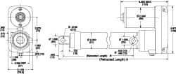 Thomson Industries - 36" Stroke Len, 30% Duty Cycle, 12 Volt, Performance PakLinear Electromechanical Actuator - DC Input, 0.4" per Second, 1,500 Lb Capacity - Americas Tooling