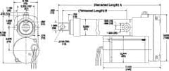 Thomson Industries - 24" Stroke Len, 30% Duty Cycle, 110 Volt, Performance PakLinear Electromechanical Actuator with Integral Brake - AC Input, 0.6" per Second, 500 Lb Capacity - Americas Tooling