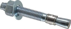 Red Head - 1/2 Inch Diameter, 1/2-13 Inch Thread, 3-3/4 Inch Overall Length, Grade 3, Wedge Expansion Concrete Anchor - Steel, Zinc Plated, 2-1/4 Inch Thread Length, Tie Wire Head, 1/2 Inch Drill - Americas Tooling