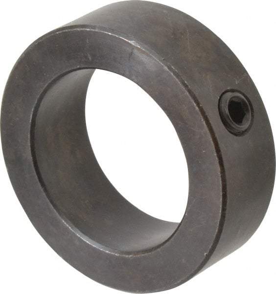 Climax Metal Products - 1-11/16" Bore, Steel, Set Screw Shaft Collar - 2-1/2" Outside Diam, 13/16" Wide - Americas Tooling