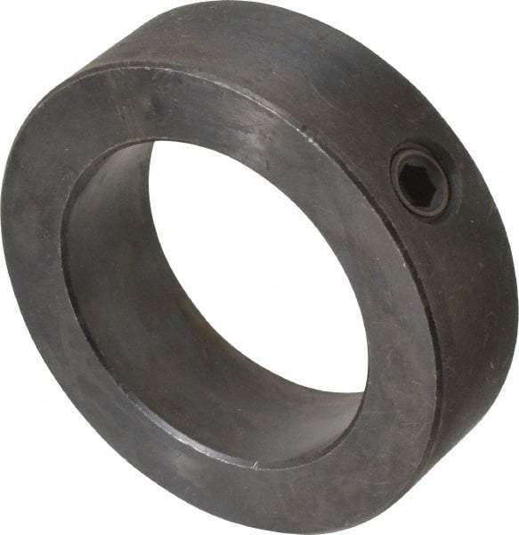 Climax Metal Products - 2-3/16" Bore, Steel, Set Screw Shaft Collar - 3-1/4" Outside Diam, 15/16" Wide - Americas Tooling