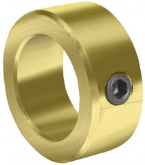 Climax Metal Products - 1/8" Bore, Steel, Set Screw Solid Set Screw Collars - 3/8" Outside Diam, 1/4" Wide - Americas Tooling