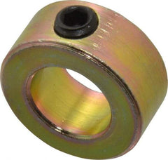 Climax Metal Products - 5/8" Bore, Steel, Set Screw Solid Set Screw Collars - 1-1/8" Outside Diam, 1/2" Wide - Americas Tooling