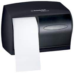 Kimberly-Clark Professional - Coreless Double Roll Plastic Toilet Tissue Dispenser - 7-5/8" Wide x 7-5/8" High x 6" Deep, Gray - Americas Tooling