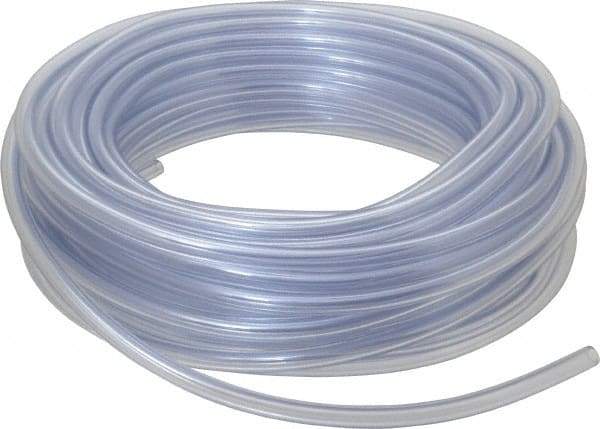 Parker - 1/4" ID x 7/16" OD, 3/32" Wall Thickness, 100' Long, Vinyl Tube - Clear, 60 Max psi, -40 to 150°F - Americas Tooling