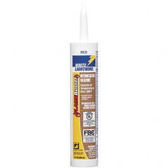 White Lightning - 10 oz Cartridge Red RTV Silicone Caulk - -14 to 230°F Operating Temp - Americas Tooling