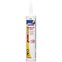 White Lightning - 10 oz Cartridge Red Acrylic & Latex Caulk - 1380°F Max Operating Temp - Americas Tooling