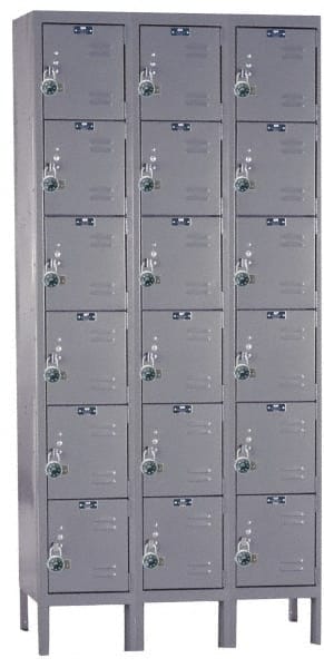 Hallowell - 18 Door, 6 Tier, Ready-Built Wardrobe & Box Lockers - Americas Tooling