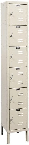 Hallowell - 6 Door, 6 Tier, Premium Box Lockers - Exact Industrial Supply