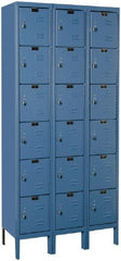 Hallowell - 18 Door, 6 Tier, Premium Box Lockers - Americas Tooling