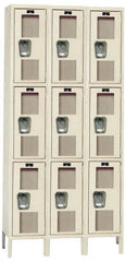 Hallowell - 9 Door, 3 Tier, Safety-View Wardrobe Lockers - Americas Tooling