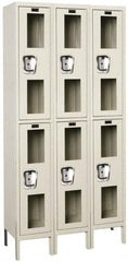 Hallowell - 6 Door, 2 Tier, Safety-View Wardrobe Lockers - Americas Tooling