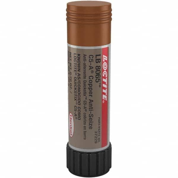 Loctite - 20 Gram Stick High Temperature Anti-Seize Lubricant - Copper, -20 to 1,800°F, Copper Colored, Water Resistant - Americas Tooling