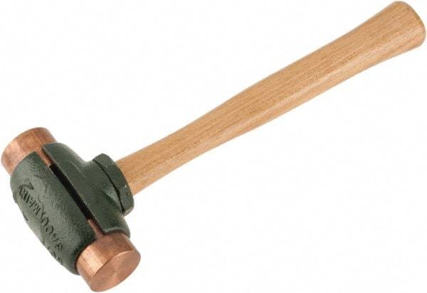 Garland - 3-1/2 Lb Head 1-1/2" Face Copper Split Head Hammer - Wood Handle - Americas Tooling