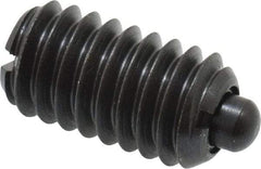 Gibraltar - 5/16-18, 9/16" Thread Length, 1/12" Plunger Projection, Steel Threaded Spring Plunger - 0.135" Max Plunger Diam, 0.562" Plunger Length, 1.25 Lb Init End Force, 4 Lb Final End Force - Americas Tooling