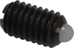 Gibraltar - 3/8-16, 5/8" Thread Length, 0.11" Plunger Projection, Steel Threaded Spring Plunger - 0.186" Max Plunger Diam, 0.625" Plunger Length, 4.5 Lb Init End Force, 18.5 Lb Final End Force - Americas Tooling