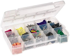 Akro-Mils - 7" Wide x 11" High x 2-3/8" Deep, Small Parts Storage Case - Clarified Polypropylene Frame, 3 to 15 Compartments, 2" Wide x 2-1/8 to 10-3/16" High x 2" Deep Bin - Americas Tooling