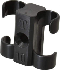 Midwest Control - 3/8 to 1/2 Hose OD, Multitube Holder - Black, 2 Slots, 1.1" OAL, 0.16" Mounting Hole, For Use With Tubes, Wires, Hose & Pipe - Americas Tooling